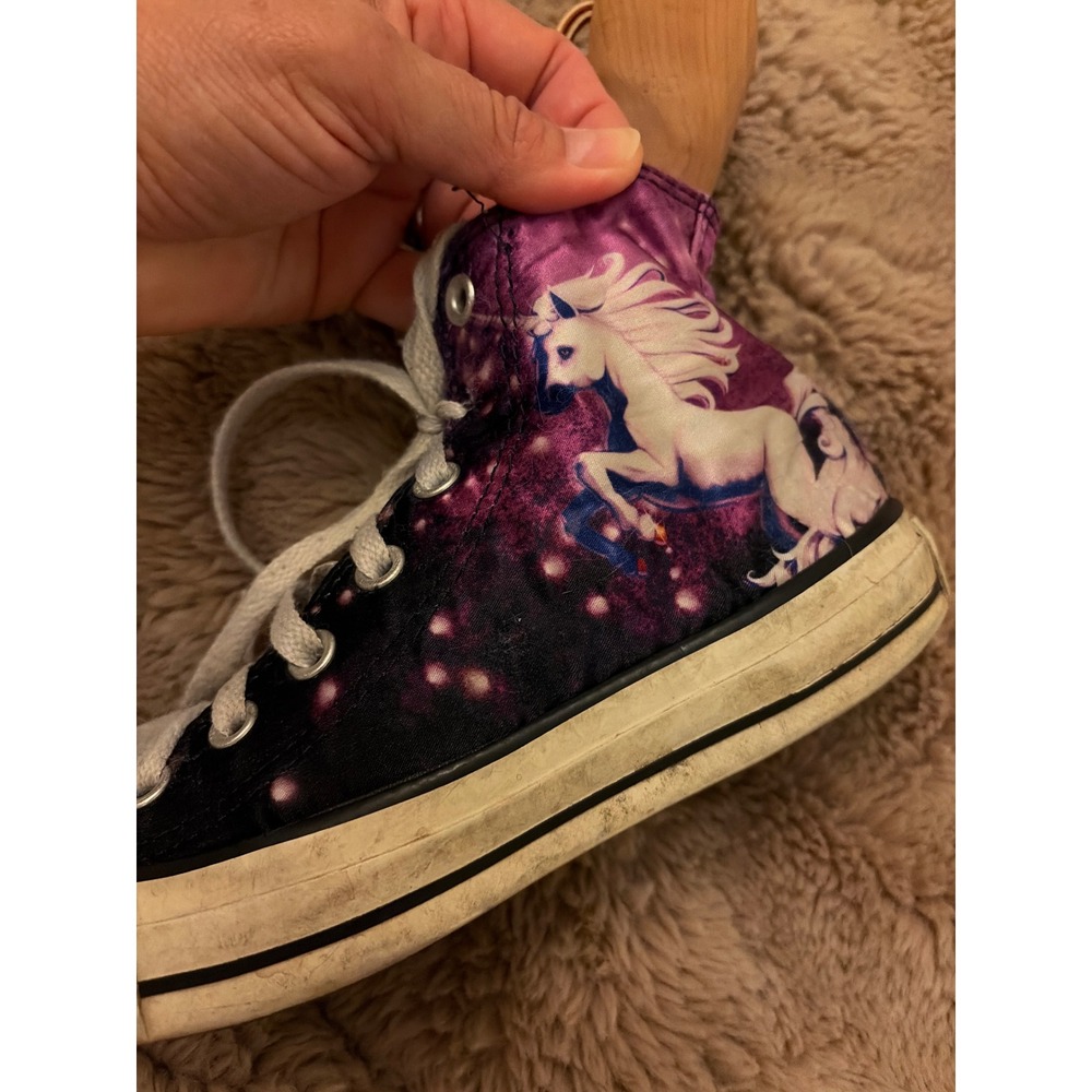Converse Chuck Taylor All Star High Top Purple Galaxy Unicorn Sneakers Womens 7 - Picture 6 of 10